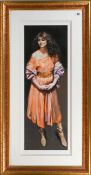 Robert Lenkiewicz (1941-2002) 'Karen Standing' limited edition print 178/500, with embossed