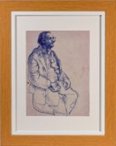 Robert Lenkiewicz (1941-2002) Sydney Smith - 'Syd'. 343 x 233 mm, pen on paper, framed and glazed.