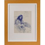 Robert Lenkiewicz (1941-2002) Winifred Lewis - 'Winnie'. 20.1.69. 255 x 205 mm, pen on paper, framed
