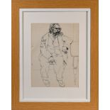 Robert Lenkiewicz (1941-2002) Sydney Smith - 'Syd'. 318 x 215 mm, pen on paper, framed and glazed.