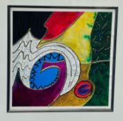 Phil Hammon (contemporary American) mixed media abstract artwork, signed and titled