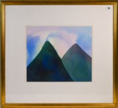 Llewellyn Xavier (St.Lucian b1945), 'Emerald Pitons' original watercolour on arches paper, signed,