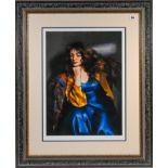 Robert Lenkiewicz (1941-2002) 'Karen Seated' signed limited edition print 135/475, with