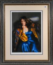 Robert Lenkiewicz (1941-2002) 'Karen Seated' signed limited edition print 135/475, with