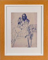 Robert Lenkiewicz (1941-2002) Winifred Lewis - 'Winnie'. 340 x 242 mm, pen on paper (on architect'