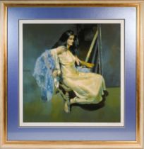 Robert Lenkiewicz (1941-2002) 'Esther Seated' signed limited edition print 12/475, also signed by