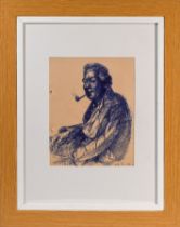 Robert Lenkiewicz (1941-2002) Norman Shirley. 23.2.1969. 250 x 195mm, pen on paper, framed and