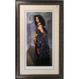 Robert Lenkiewicz (1941-2002) 'Anna with Black Shawl' signed limited edition print 144/475, with