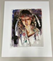 Robert Lenkiewicz (1941-2002) 'Study of Mary' signed limited edition print P/P 24/35, 41cm x 35cm,