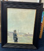 Robert Lenkiewicz (1941-2002) Project 1 'Vagrancy' original early oil on canvas 'Diogenes On The