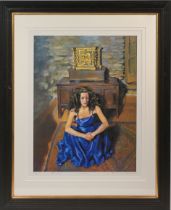 Robert Lenkiewicz (1941-2002) signed print, Anna Seated, Millenium, No 304/475, framed & glazed.