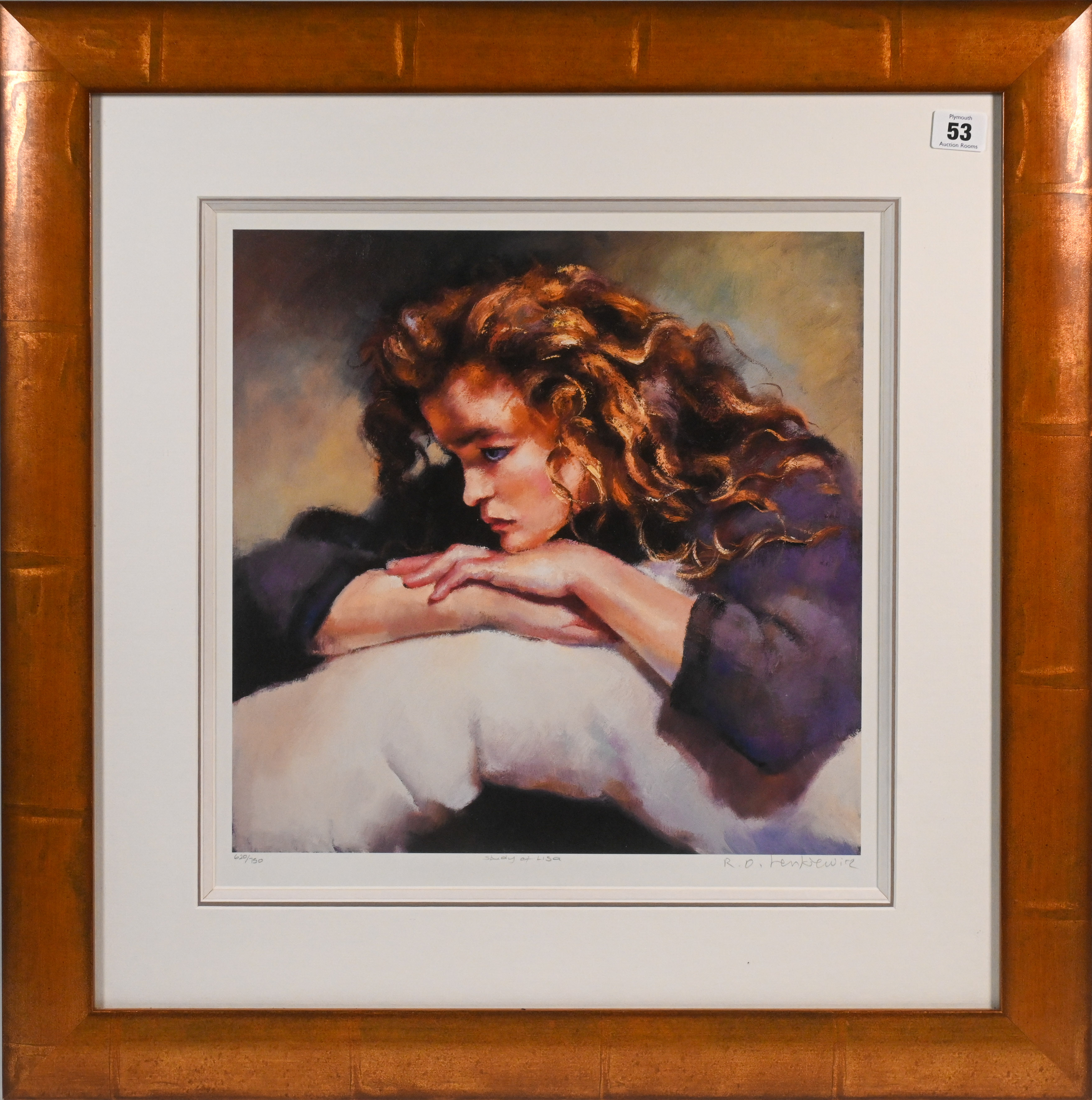 Robert Lenkiewicz (1941-2002) 'Study of Lisa' signed limited edition print 620/750, with certificate