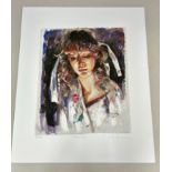 Robert Lenkiewicz (1941-2002) 'Study of Mary' signed limited edition print P/P 26/35, 41cm x 35cm,