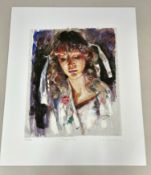 Robert Lenkiewicz (1941-2002) 'Study of Mary' signed limited edition print P/P 26/35, 41cm x 35cm,