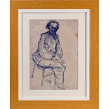 Robert Lenkiewicz (1941-2002) John Kynance - 'Sandra'. 297 x 205 mm, pen on paper, framed and