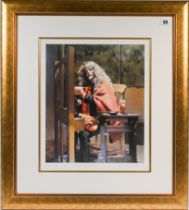 Robert Lenkiewicz (1941-2002) 'Self Portrait at Easel' signed limited edition print 248/500, with