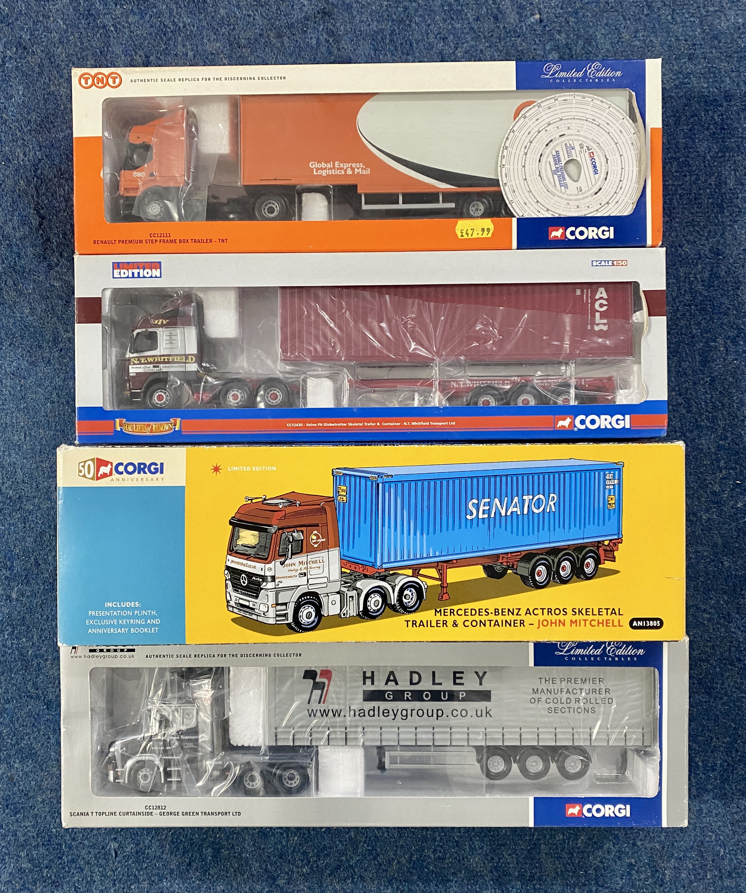 Collection of 18 model haulage trucks, boxed. Including limited editions. Scale 1:50 to include