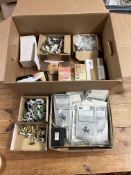 A collection of predominately midsize and small metal military figurines, unpainted, to include