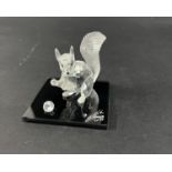 Swarovski Crystal Glass, '10th Anniversary Edition - The Squirrel' (damaged), boxed.