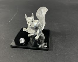 Swarovski Crystal Glass, '10th Anniversary Edition - The Squirrel' (damaged), boxed.