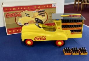 Coca-Cola Limited Edition pedal delivery truck. Diecast metal model, edition limited to 15,000