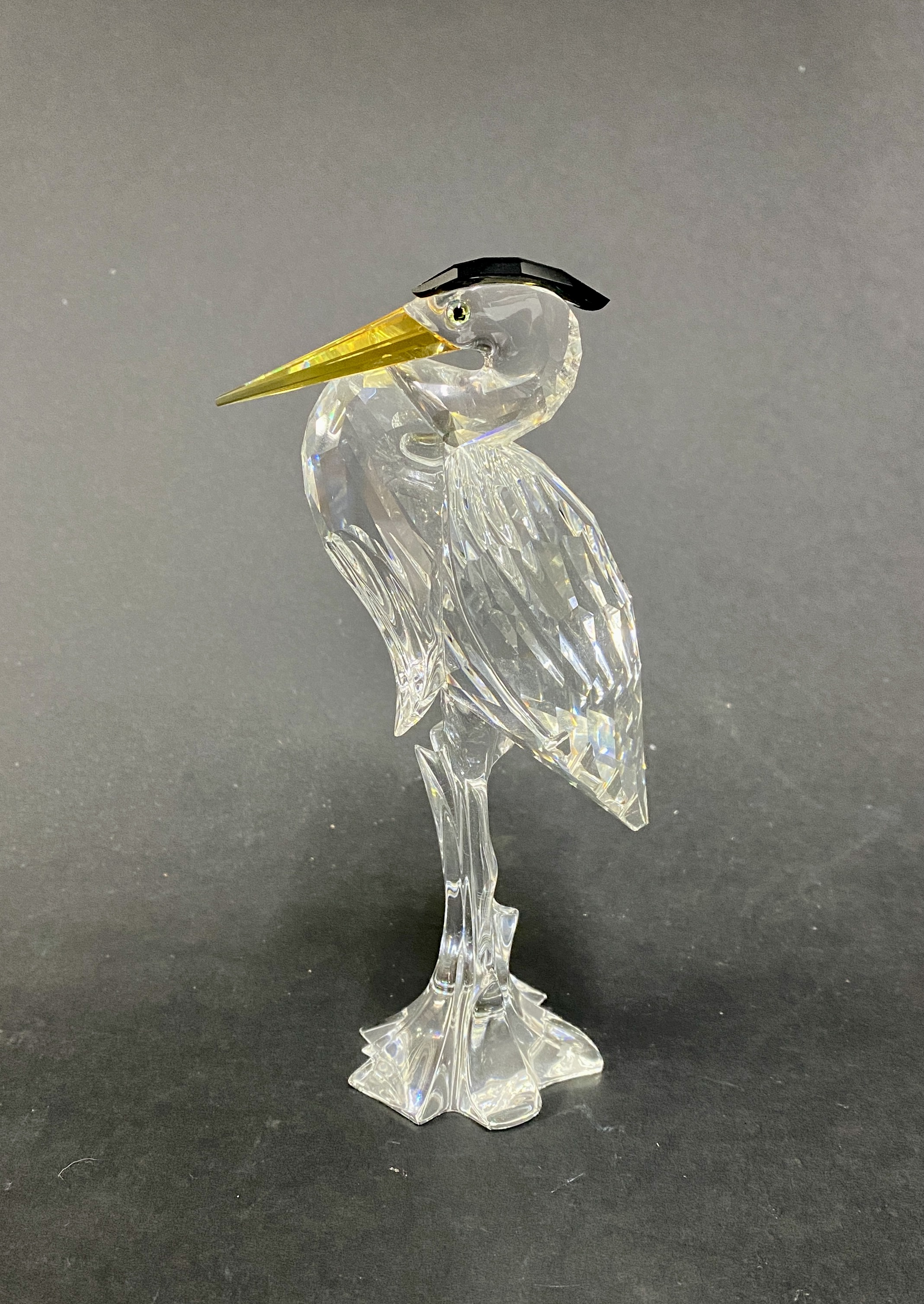 Swarovski Crystal Glass, 'Heron' standing, boxed