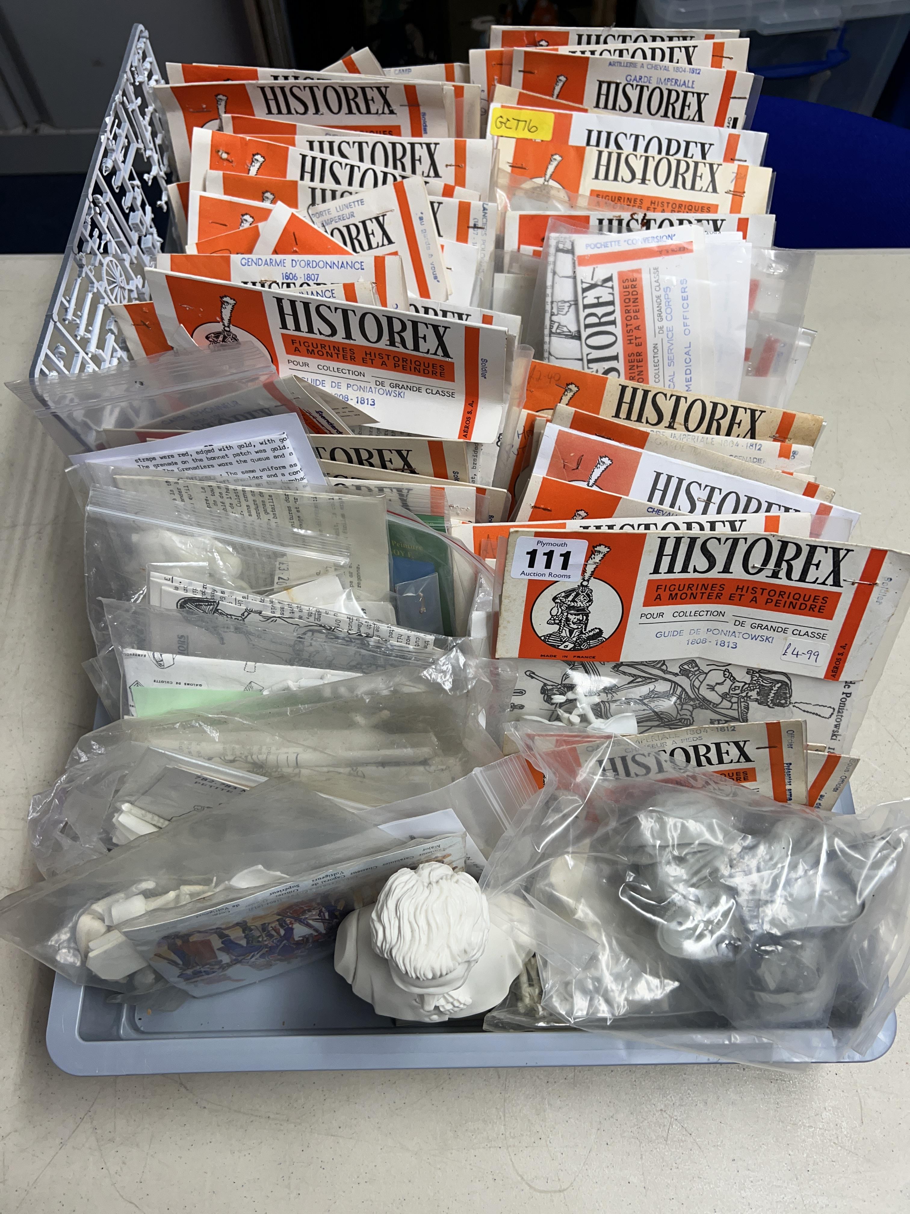 A large collection of Historex plastic bag sets, to include 'Guide De Poniatowski 1808-1813', '