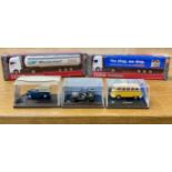 Large collection of 46 models, including cars, haulage trucks, vans etc. Boxed, cased, to include