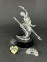 Swarovski Crystal Glass, 'Magic of the Dance - Anna 2004' with plaque, stand and event heart Anna