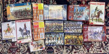 A diverse collection of miniatures, historic figures and models, makes by Warlord Games, Victrix