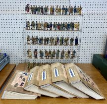 Approx 100 Del Prado figures and a display stand, with 5 Folders including ‘The Lead Soldier