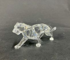 Swarovski Crystal Glass, 'Tiger' standing, boxed.