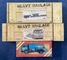 Collection of ten haulage truck related items, boxed to include Corgi Heavy haulage Limited