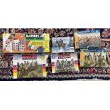 A collection of military figurines and models, makes by Master Box LTD, Italeri and Thomas Satler