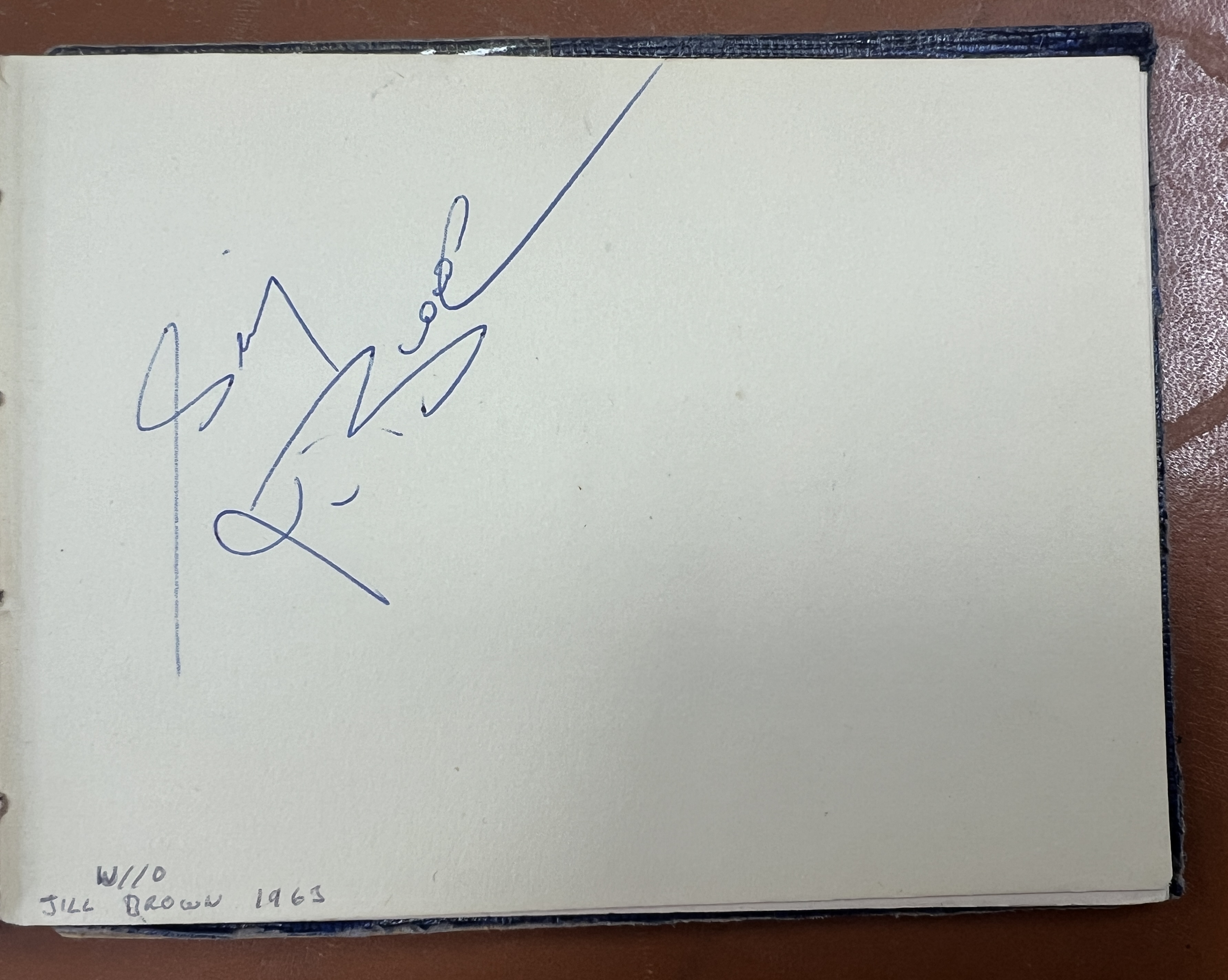 A 1960's autograph album containing autographs of various celebrities including Cliff Richard