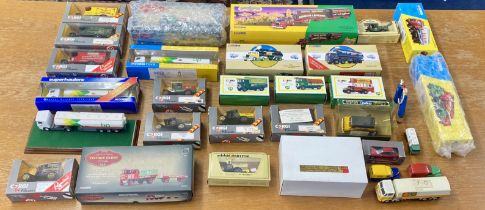 24 boxed models and 4 loose models, petrol pump with BP on base. Includes 'Corgi Vintage Glory 80007