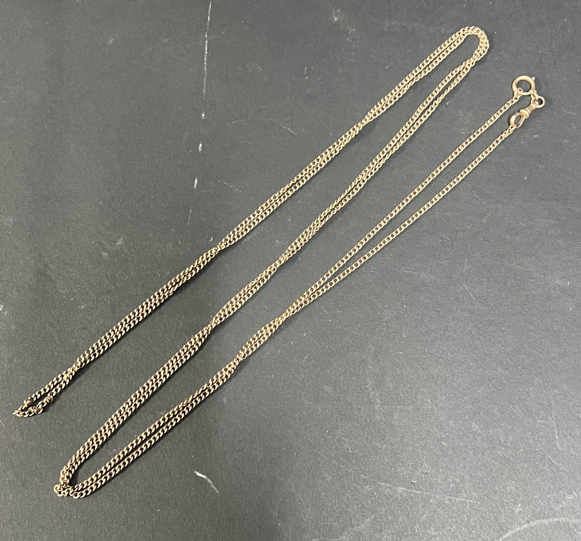 A 9ct gold watch chain, approx. 26.18g