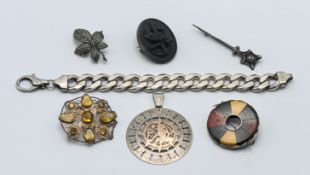 Bag of various Silver and other brooches, and other jewellery
