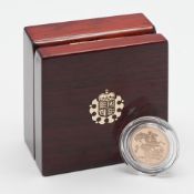 The Royal Mint, an Elizabeth II full gold sovereign dated 2021, boxed.