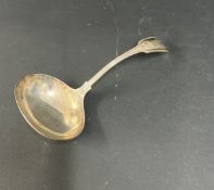 An Edwardian silver soup ladle, Sheffield, circa 1905-06, makers J.R (John Round & Son), approx. 4.