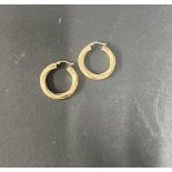 A pair of 9ct yellow gold hoop earrings, approx. 2.83g