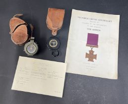 Pocket compass and the Reflector compass in original leather cases, and a Centenary review of the