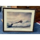 A set of eight RNLI Gold Medal Rescue prints to include Cromer, Ramsgate, Whitby, Isle of Man etc,