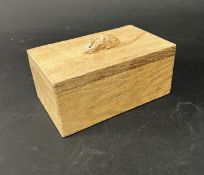 A Robert Thomson of Kilburn type 'Mouseman' box, height 8.5cm, width 19cm.
