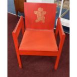 A Prince of Wales Investiture chair designed by Lord Snowden for Remploy, for Caernarfon Castle in