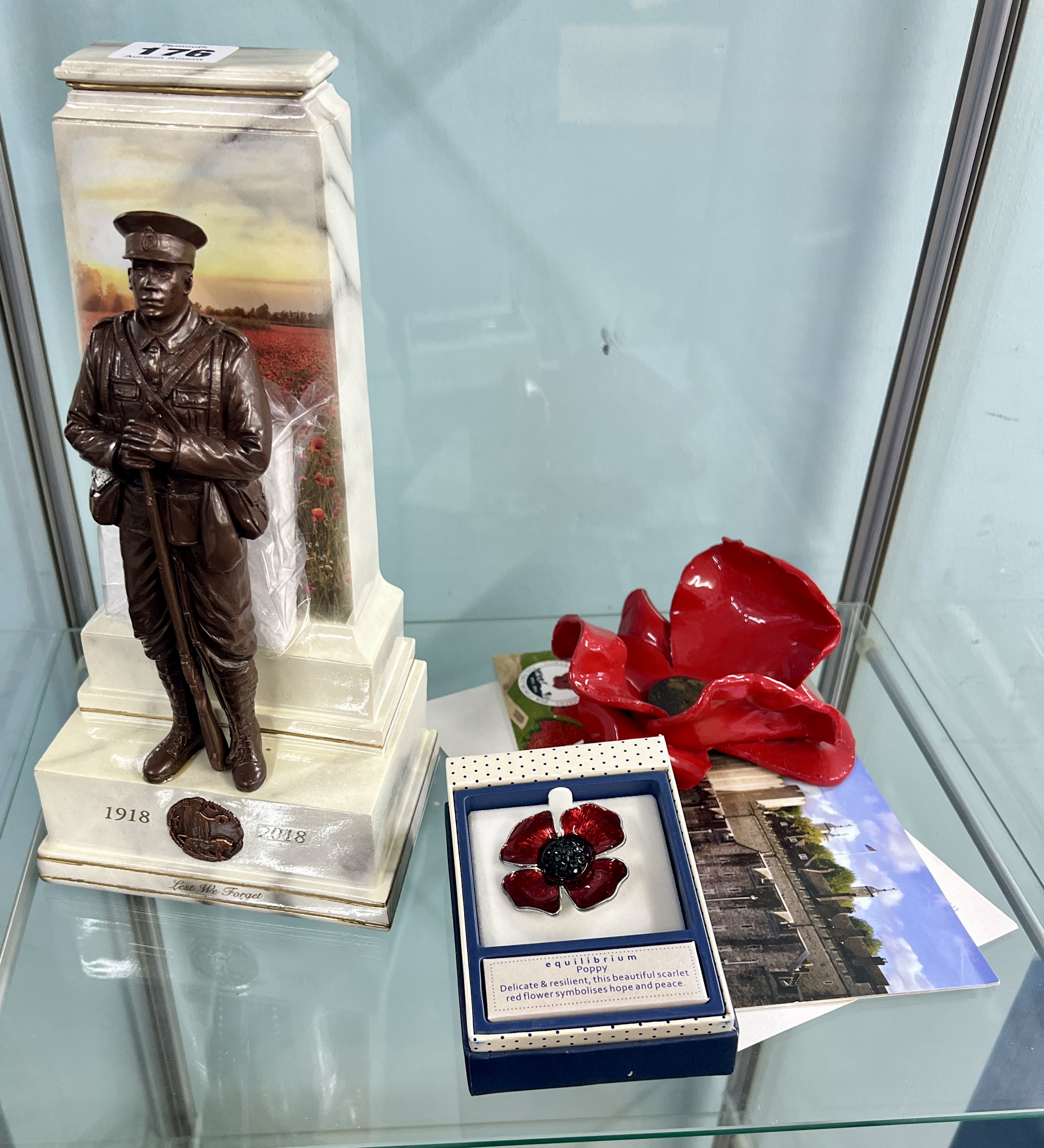 The Bradford Exchange 'First World War Centenary sculpture together with Equilibrium Poppy.