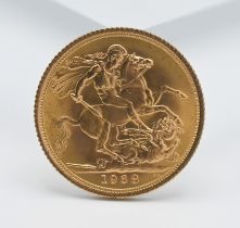 A Elizabeth II full gold sovereign, 1968.