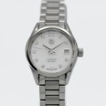 Tag Heuer, a ladies Carrera diamond dot date and mother of pearl wristwatch, reference number