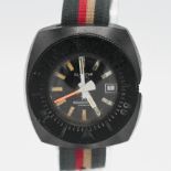 Glasstar, a gents Aquastar S.A. divers wristwatch (crown missing).