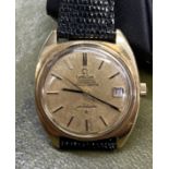 Omega, a gents automatic Constellation wristwatch with date, leather strap.